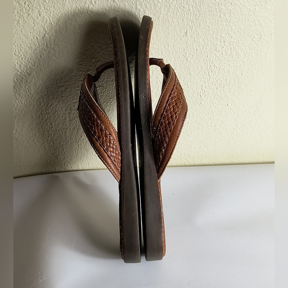 Tommy Bahama Anchors Away Brown Leather Sandals Men's Size 9m View 5